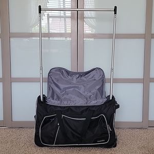 Rolling duffle with garment rack (dance bag)